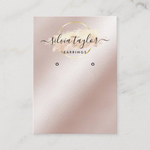 Visita Dibujo caligráfico Tarjeta de visualización Earrin