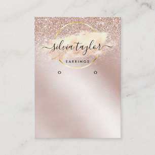 Visita Dibujo caligráfico Tarjeta de visualización Earrin