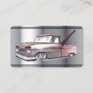 Visita Dibujo de camión de remolque Tarjeta de negocios 