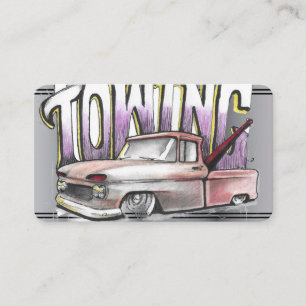 Visita Dibujo de camión de remolque Tarjeta de negocios 