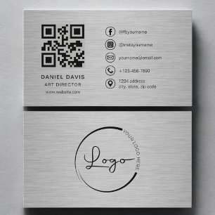 Visita Director de Arte Tarjeta QR de Metal