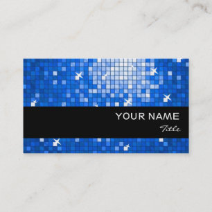 Visita Disco Tiles Dark Blue tarjeta de negocios banda ne
