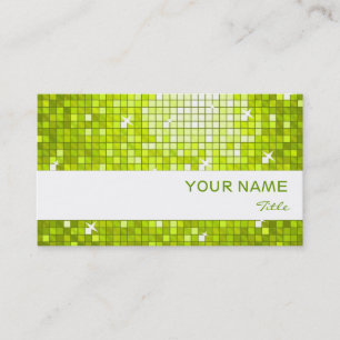 Visita Disco Tiles Lime tarjeta de negocios banda blanca