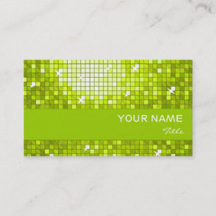 Visita Disco Tiles Lime tarjeta de negocios tira