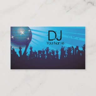 Visita Discoteca - DJ Tarjeta de negocios - Azul