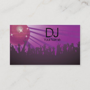Visita Discoteca - DJ Tarjeta de negocios - púrpura