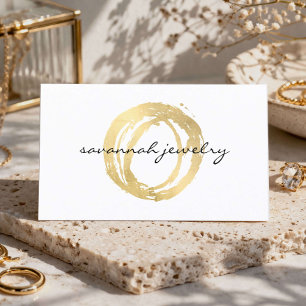 Visita Diseñador de Joyas Logotipo Tarjeta de Presentació
