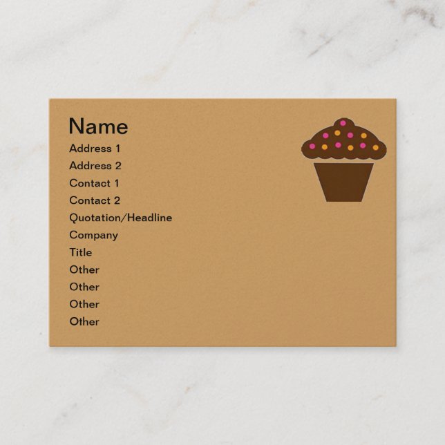 VISITA DISEÑO DE CUPCAKE DE TARJETA DE NEGOCIO (Anverso)