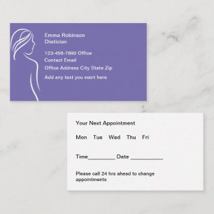 Visita Diseño de la tarjeta de presentación de citas para