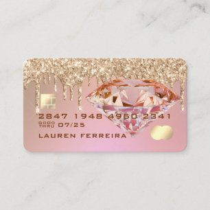 Visita Diseño de tarjeta de crédito para diamantes rosas