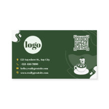Diseño de tarjeta de fidelidad de cafetería verde