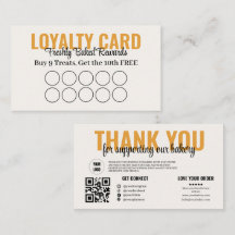 Diseño de Tarjeta de Fidelidad de Panadería Gold