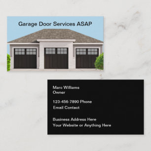 Visita Diseño de Tarjeta de Negocio de Puertas de Garaje 