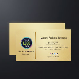 Visita Diseño de tarjeta de negocios Premium Gold