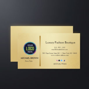 Visita Diseño de tarjeta de negocios Premium Gold