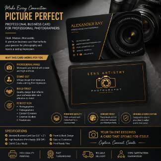 Visita Diseño de tarjeta de presentación de fotógrafo de 