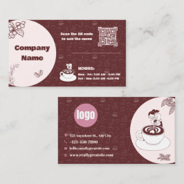 Visita Diseño de tarjeta de presentación de la cafetería