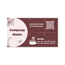 Diseño de tarjeta de presentación de la cafetería