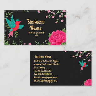 Visita Diseño de Tarjeta de Presentación Floral Elegante