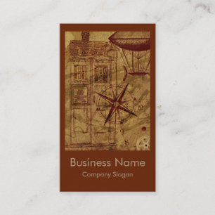 Visita Diseño de tarjeta de Steampunk