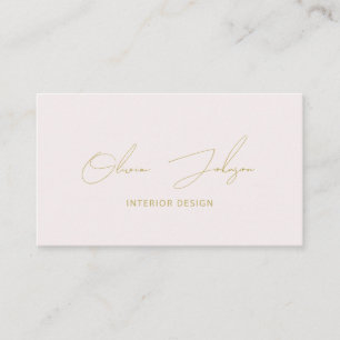 Visita Diseño interior Rubor Pink Gold Tarjeta de present