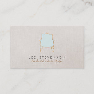 Visita Diseño interior - Tarjeta de presentación con logo