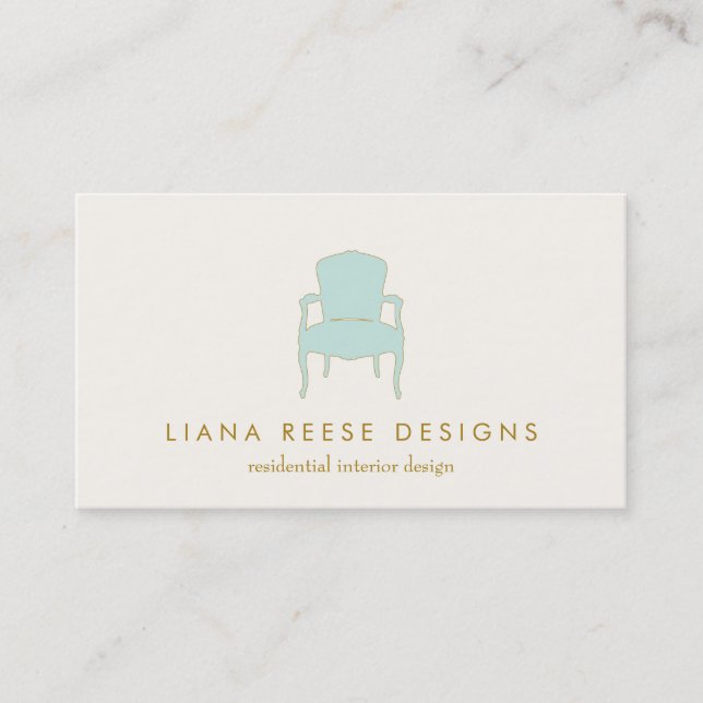 Visita Diseño interior - Tarjeta de presentación con logo (Anverso)