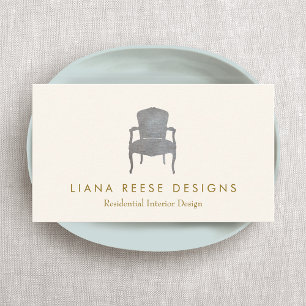 Visita Diseño interior - Tarjeta de presentación con logo