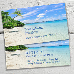 Visita Divertida Tarjeta de Regalo de Jubilación de Playa