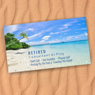 Visita Divertida Tarjeta de Retiro de Playa y Palmeras Pr