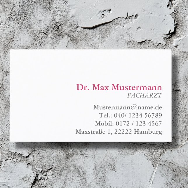 Visita doctor sencillo tarjeta de presentación (Subido por el creador)