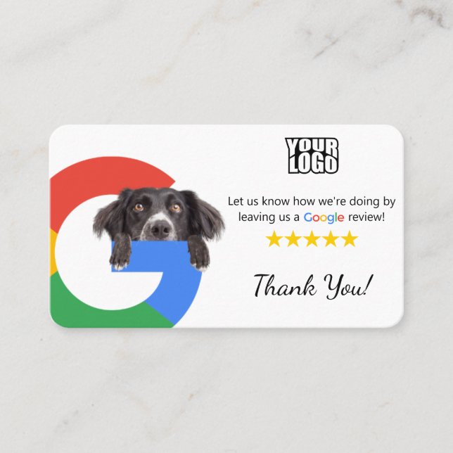 Visita Dog Daycare Google Review Plantilla de tarjeta de  (Anverso)