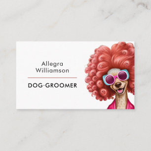 Visita Dog Groomer QR Code Fun Tarjeta de presentación