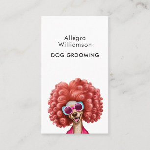 Visita Dog Grooming Fun QR Code Tarjeta de presentación