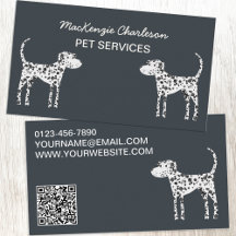 Dog Mascota Services QR Código tarjeta de presenta