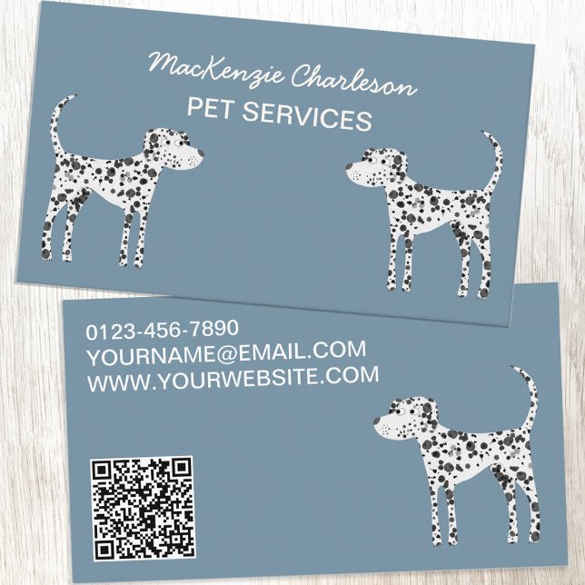 Visita Dog Mascota Services QR Código tarjeta de presenta (Subido por el creador)