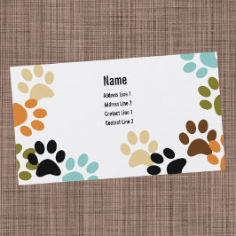 Visita Dog Paw Imprime tarjeta de presentación