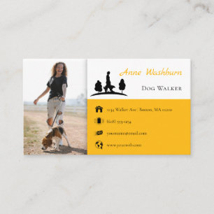 Visita Dog Walker   Entrenador de perros   Tarjeta de pre