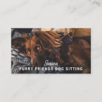 Dog Walker Sitting Daycare Service Tarjeta de pres