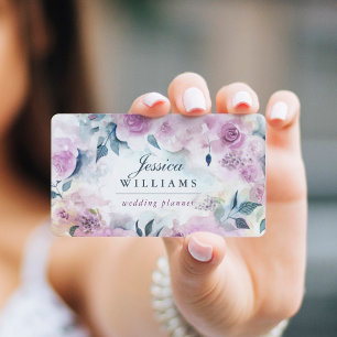 Visita Dreamy Purple Rosas Floral Tarjeta de Negocio