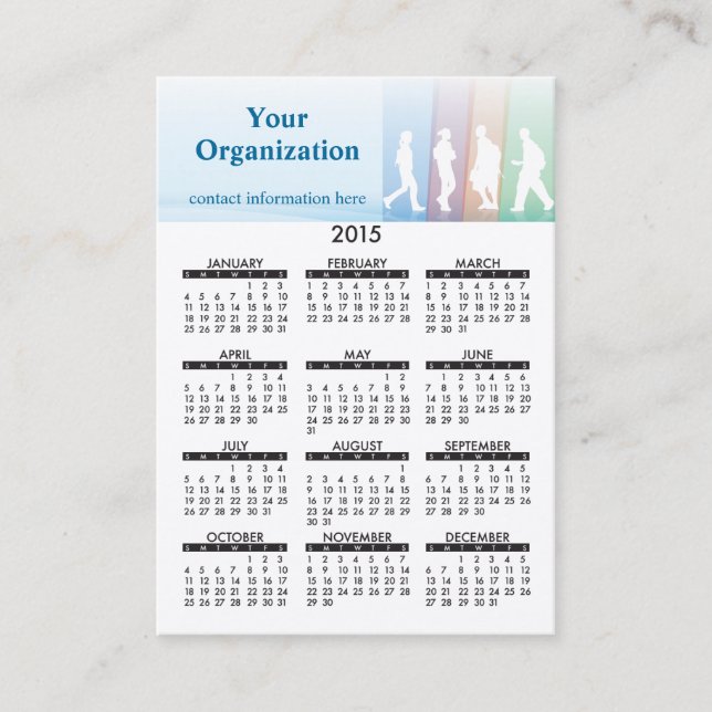 Visita Educación elemental del calendario de la tarjeta (Anverso)