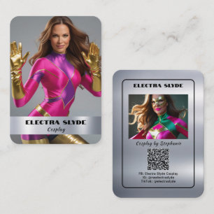 Visita Efecto de Metal Premium Tarjeta de Cosplay Coscard
