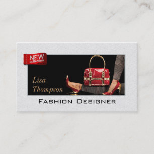 Visita El diseñador de moda calza la tarjeta de la