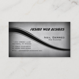 Visita El Grunge curva la tarjeta de visita, gris