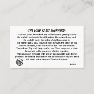 Visita El Señor Es Mi Tarjeta De Negocios Shepherd PSALM