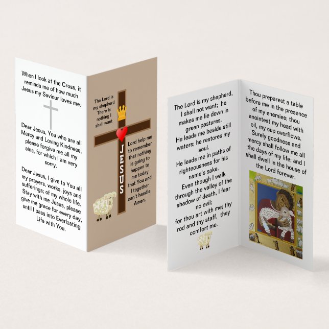 Visita El Señor es mi tarjeta de oración para pastores (Interior y exterior)