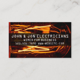 Visita Electricista, Electric, tarjeta de presentación de