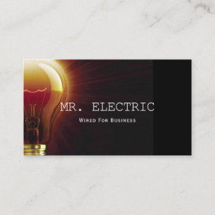 Visita Electricista Eléctrico Tarjeta de Negocio de Elect