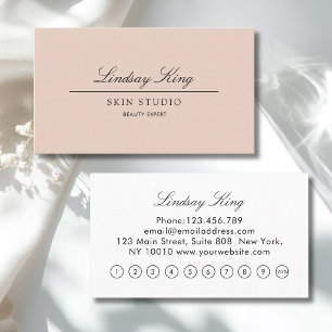 Visita Elegant Script Dusty Rose Brown Tarjeta de Leal