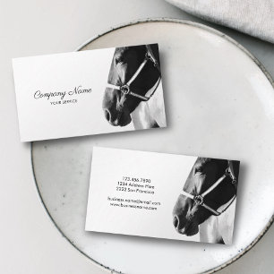 Visita Elegante Cabeza de Caballo Lado - Tarjeta de Negoc